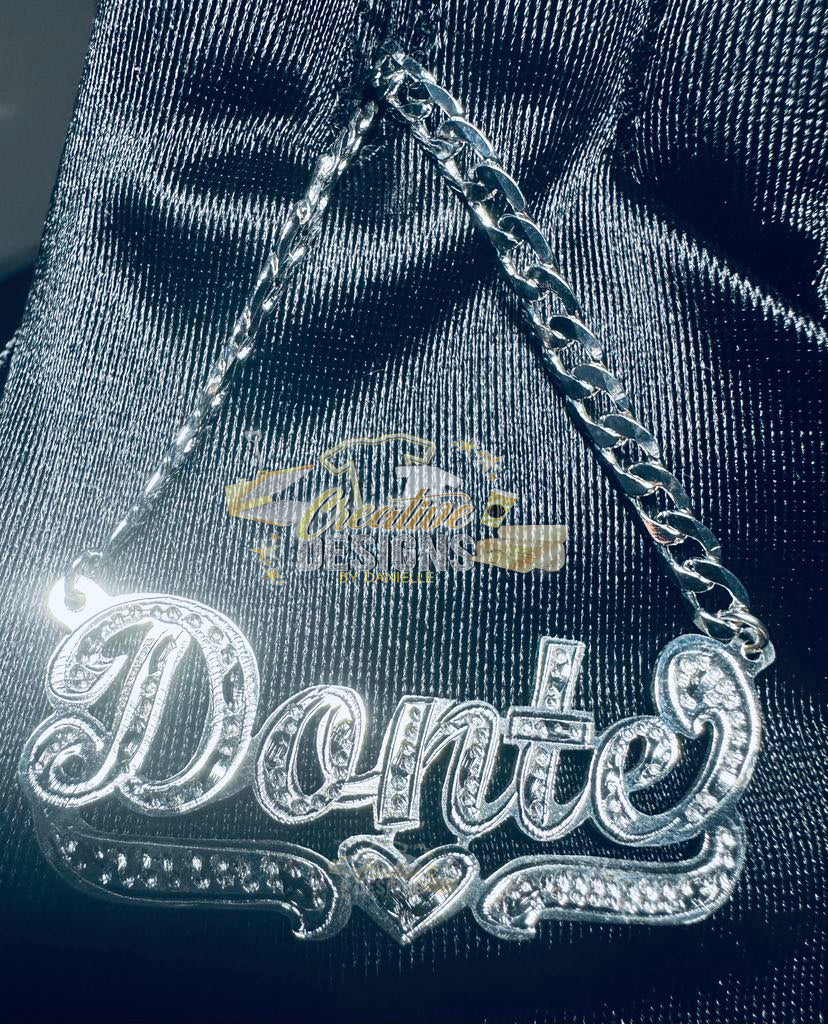 Silver Single Custom Name Necklace