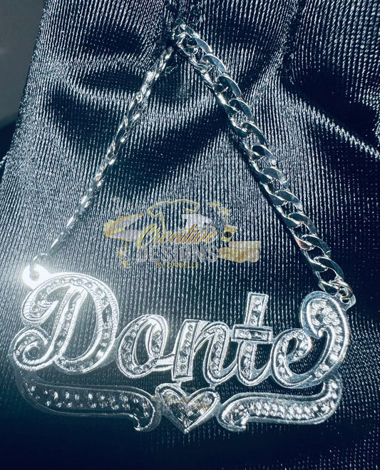 Silver Single Custom Name Necklace